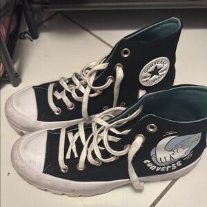 Converse Black and White High-Top Sneakers